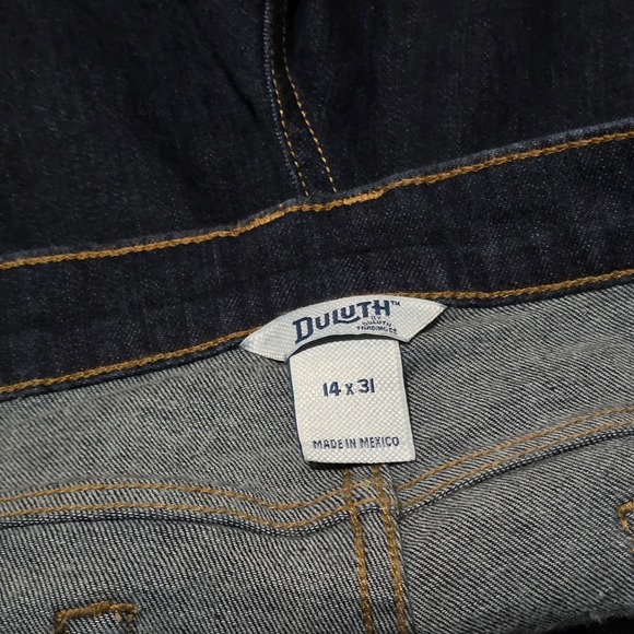 Duluth Trading Co Womens 14x31 Bootcut Jeans Dark Wash Denim Cotton Lycra Blend - Picture 9 of 11